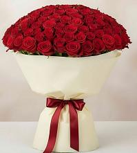 Букет 101 Красная роза Милано в Мещерское