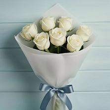 Букет 7 Белых роз Эдлесс Лав в Мещерское