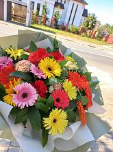 Букет цветов из:  Герберы #REPLACE_PRED# Мещерское