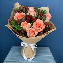 Букет цветов из:  Розы и Альстромерии #REPLACE_PRED# Мещерское