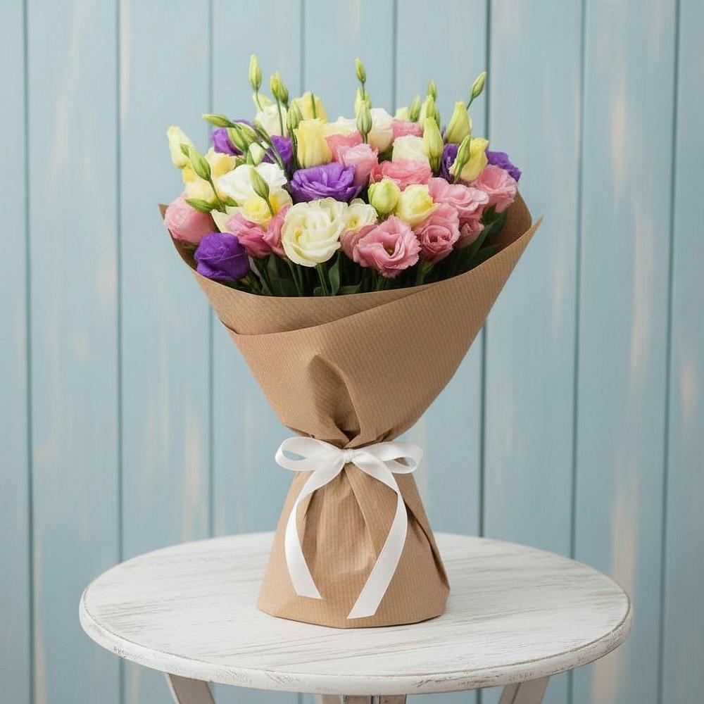 Букет цветов из: Лизиантусы в Мещерское