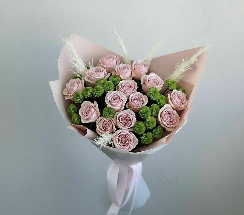 Букет цветов из: Розы и Хризантемы в Мещерское