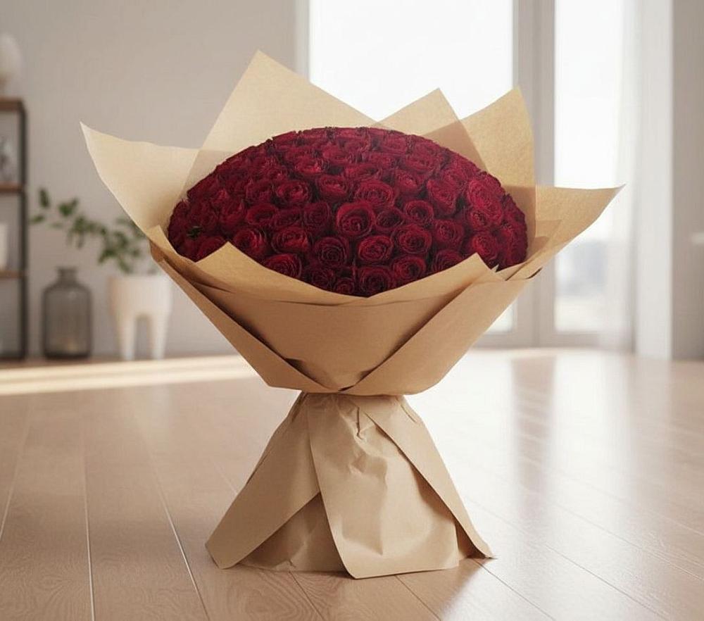 Букет 101 Красная роза в Мещерское
