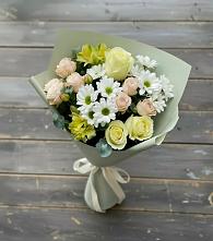 Букет цветов из:  Альстромерии, Розы и Хризантемы #REPLACE_PRED# Мещерское