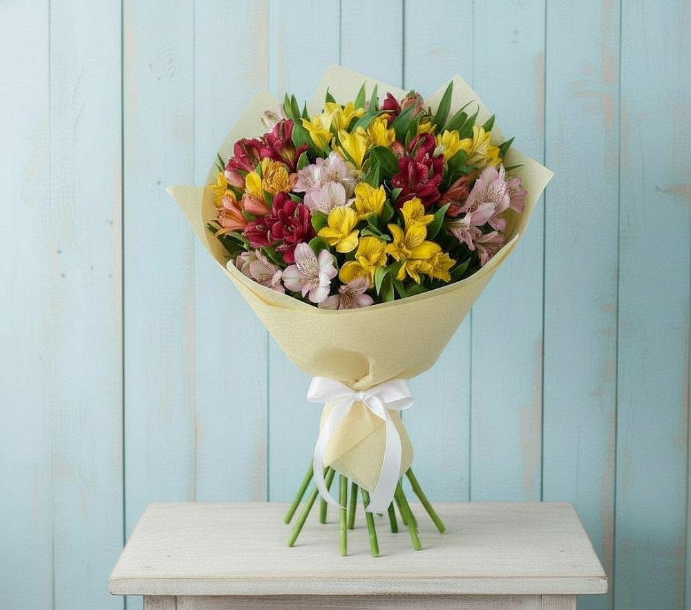 Букет цветов из: Альстромерии в Мещерское