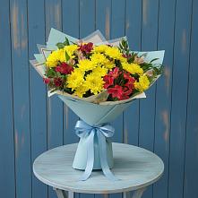 Букет цветов из:  Альстромерии и Хризантемы в Мещерское