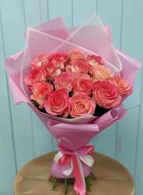 Букет 15 Розовых роз Равель в Мещерское