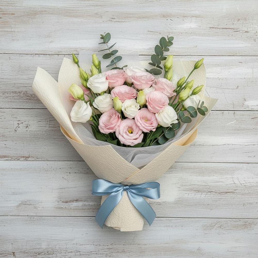 Букет цветов из: Лизиантусы в Мещерское